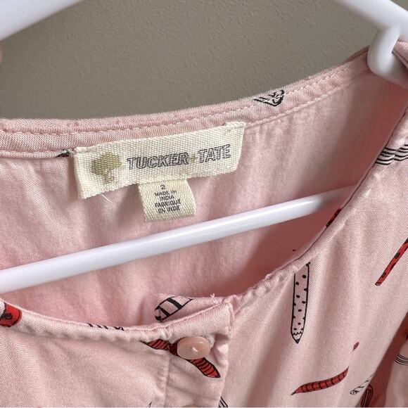 Tucker + Tate Pencil Print Tiered Dress – Size 2 - Picture 6 of 7